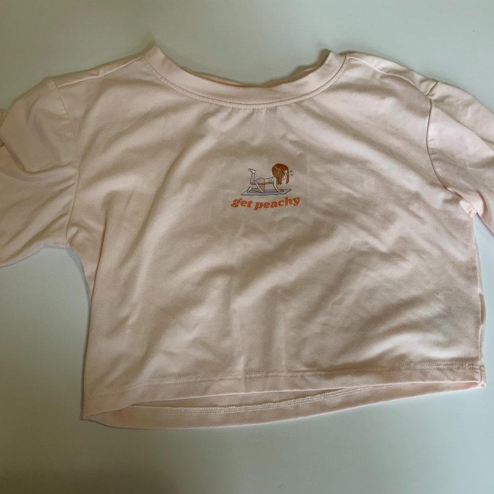 CHLOE TING CROP "GET PEACHY" TEE